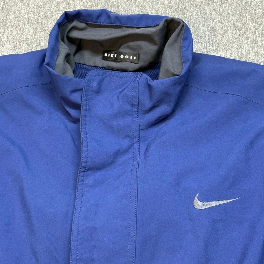 Nike Golf Clima-FIT Windbreaker Jacket‎ Mens XL Blue Full Zip Vented XL Vintage